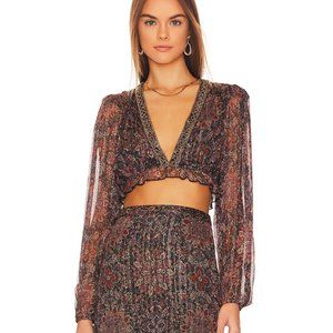 House of Harlow 1960 Multicolor Floral Crop Top